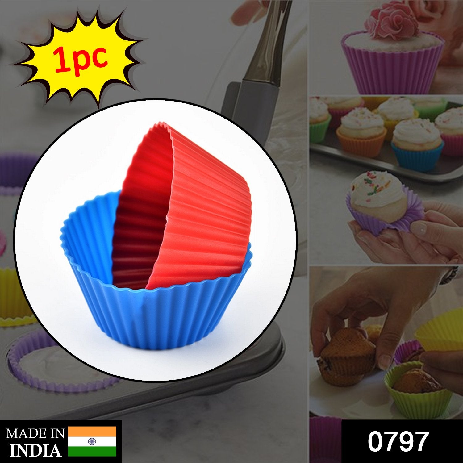 0797 Silicone Cup Cake Mould 0797 Silicone Cup Cake Mould